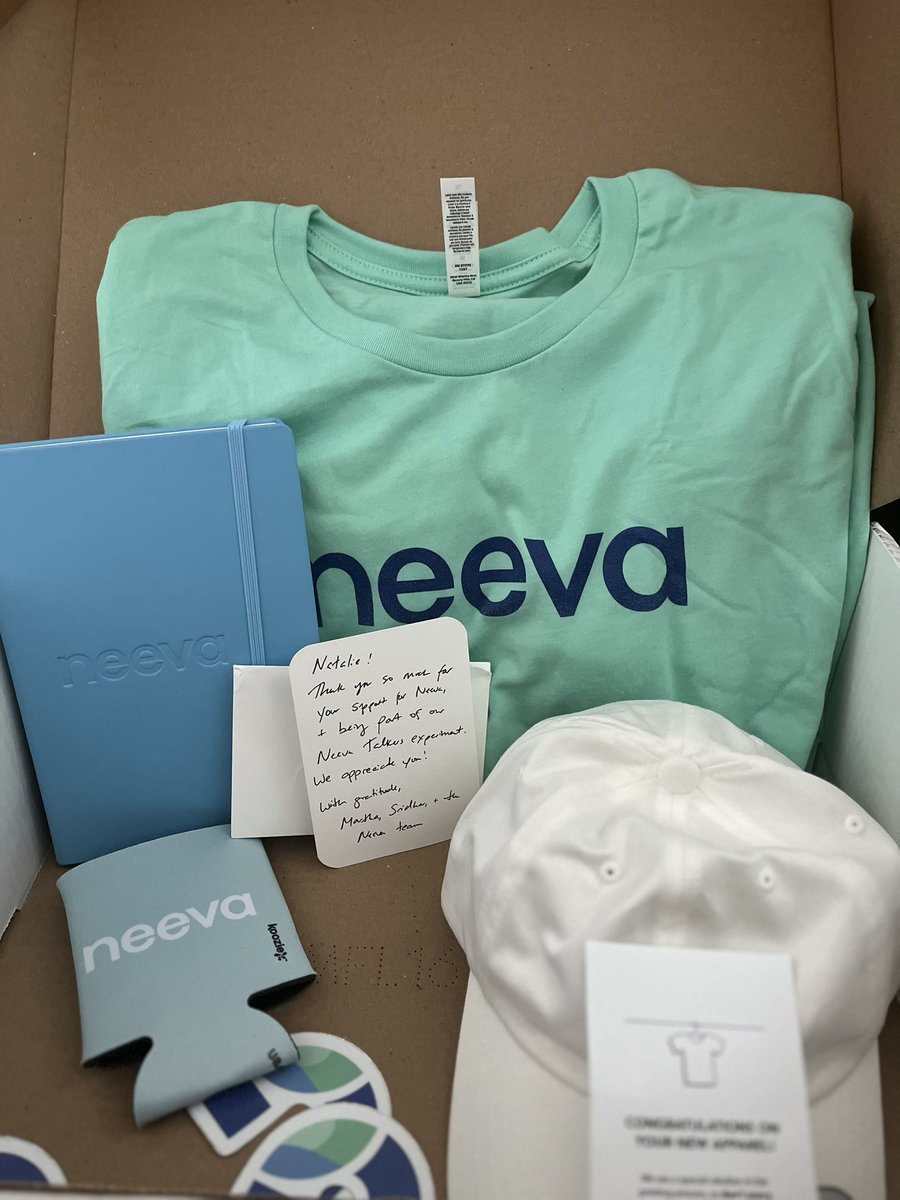 Thanks @Neeva for the free gear! The personalized note was so thoughtful 😊😊. I love using Neeva’s no ad search engine, which 2x my productivity & efficiency. You just get the best results and no fluff.