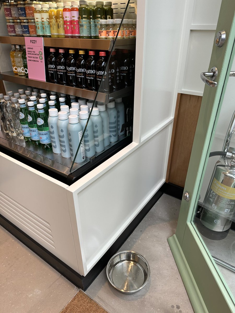 inpaddington's tweet photo. A big Friday afternoon welcome 👋 to @blankstreet who have opened on Praed Street today. Lovely array of coffee, merch and snacks. Plus a welcoming dog watering station, always good to accommodate the pooches 🐶 ☕️ 🥐 🧁 https://t.co/rbQSFswc3a
