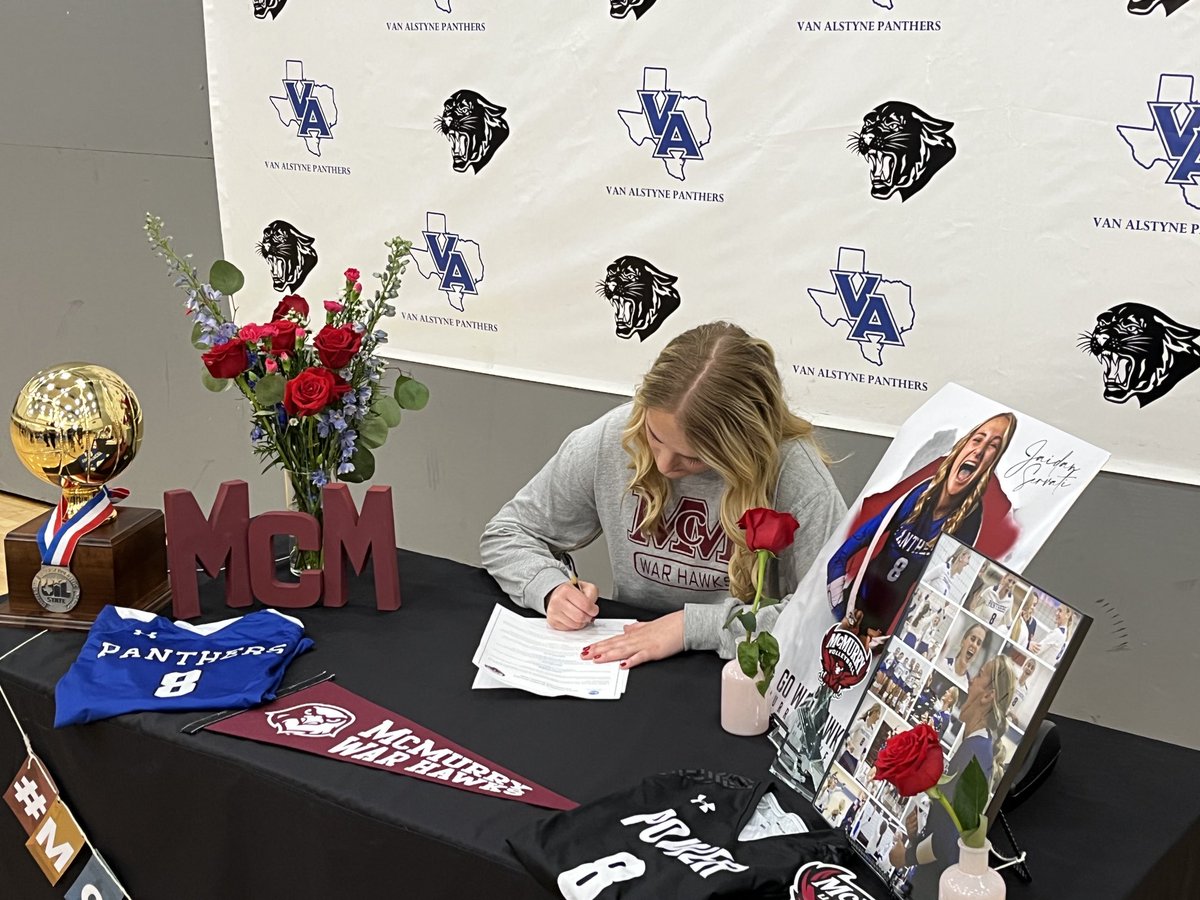 Van Alstyne’s Jaidan Servati signs to play volleyball at McMurry