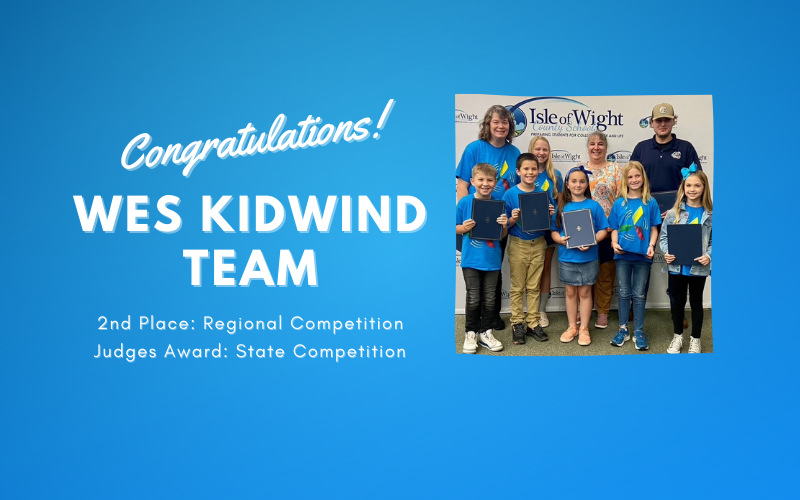 Congratulations to our Kidwind team who placed 2nd at the regional competition and received the judges award at the state competition! Well done!!