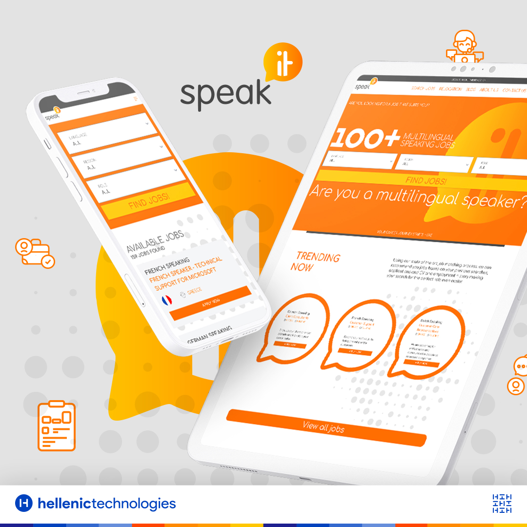 _HTA_'s tweet photo. Introducing Speak It, the new multilingual job platform developed by Hellenic Technologies! Find your dream job in various languages on our user-friendly website. Check it out now
#SpeakItJobs #MultilingualJobs #HellenicTechnologies #JobSearch #CareerOpportunities #webdevelopment https://t.co/8qtRZrDQu3