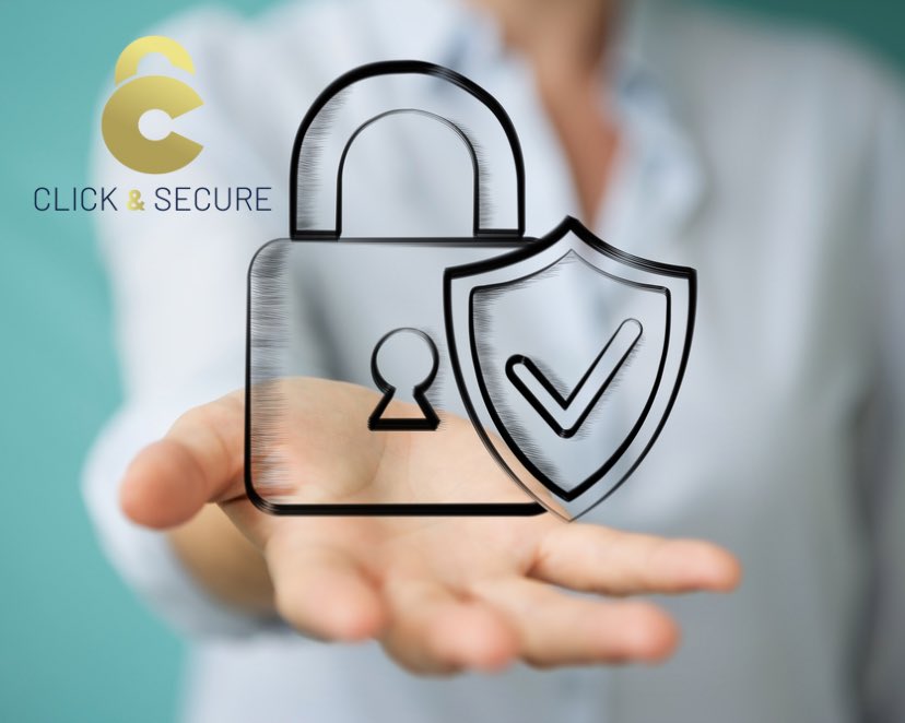 BTCSolutionsUK's tweet photo. Click &amp; Secure protects your business from cyber-attacks with industry leading tools. Our  skilled staff will work hard to keep your systems up to date, dealing with the nasty stuff so you  don’t have too. Keeping your data and company’s reputation safe.  #Cybersecurity https://t.co/6j1q3gAQdn