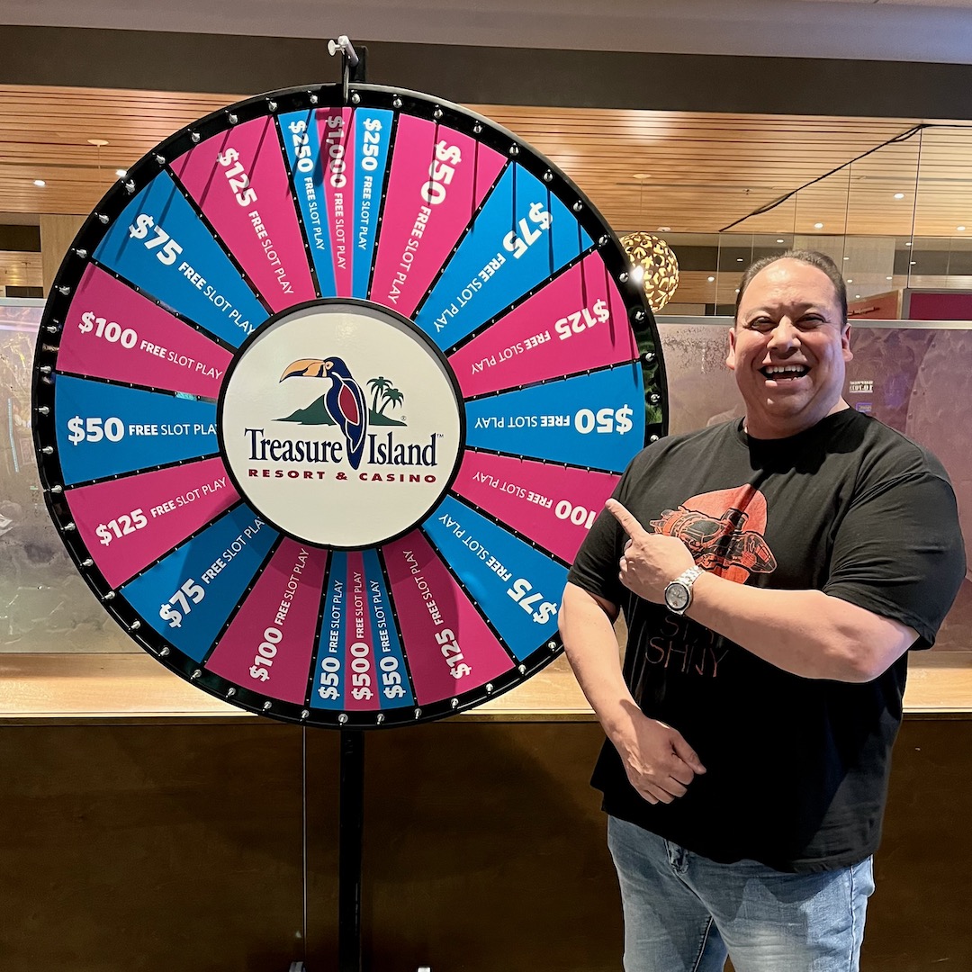 ticasino's tweet photo. Congratulations to last Friday’s Real Wheel Spin &amp; Win winners! For your chance to spin the big wheel and win up to $1,000 FREE slot play, earn 10 base points by playing with your Island Passport Club card from 3pm-8pm Fridays in May.  🎉 #DestinationFun https://t.co/t80Nf1LY35