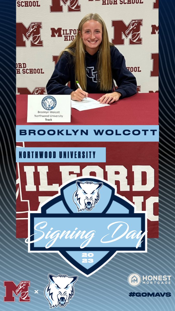 MilfordSport's tweet photo. @LakesVC @BruceMaverick @MavPack14 @HTLSports GIRLS TRACK &amp; FIELD | Brooklyn Wolcott is excited to continue her track career as She is headed to Northwood University! #GoMavs https://t.co/4EaQrnZxy2