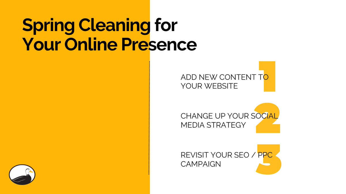 Now that spring is here, maybe it’s time you think about a different type of spring cleaning: cleaning up your business’s online visibility, marketing strategy and website.
Spring Cleaning for Your Online Presence: oddduckmedia.com/spring-cleanin…