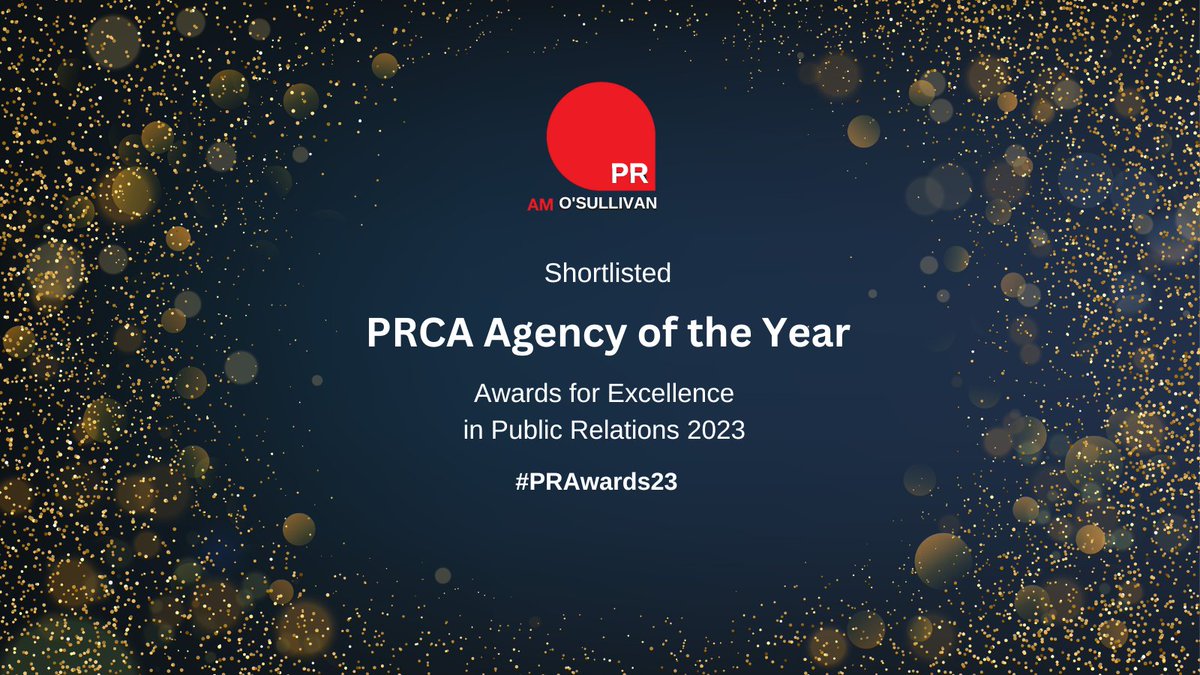 amosullivanpr's tweet photo. We are delighted to have been shortlisted for the Agency of the Year award in the @PRII_ie &amp; @PRCA_Ireland Awards for Excellence in PR 2023.

Roll on the awards ceremony on June 16th 🥳 | Read more: https://t.co/QEJJbuADGn

#PRAwards23 https://t.co/kLKnXe6qeJ