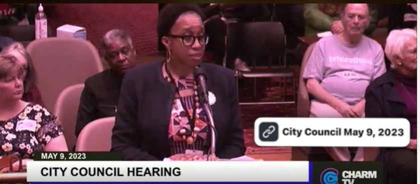 MIHousing's tweet photo. "The clients I serve have disabilities. Their only income might be social security, which is at 15% AMI...how are you supposed to end homelessness if you don't have affordable units?" - MIH Housing Dir. @1922sharonda at this week's #Baltimore City Council Meeting #BmoreEquity https://t.co/xq53XtMeBO