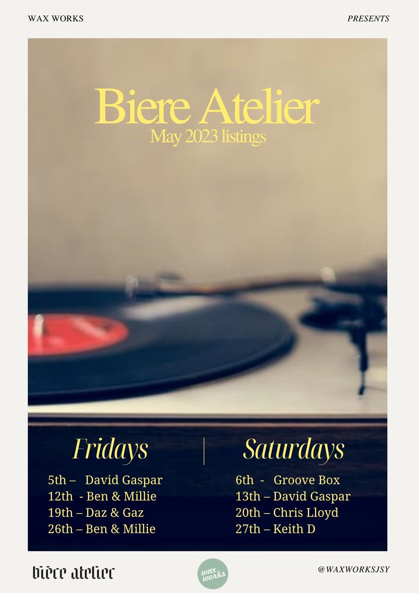 Wax Works this evening at Biere Atelier (La Bastille bar). Four hours of goodness