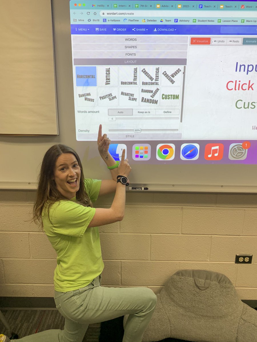 Hansen617's tweet photo. It’s our first ever #7thGradeTeacherSwap day and this math teacher is doing a great job teaching ELA!! I even found some math terms during our concrete poetry mini lesson! I can’t wait to incorporate what I’ve learned into my math classroom! #oqfamily #sd113a #MATHandELA https://t.co/HCdUpEonDo