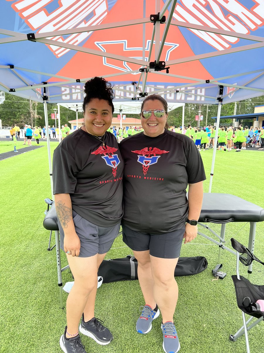 ATs Jordan and Maria with student helpers Avigail and JT. Here at the Annual Sarah Murphy Field Day ready to help! #AT4ALL