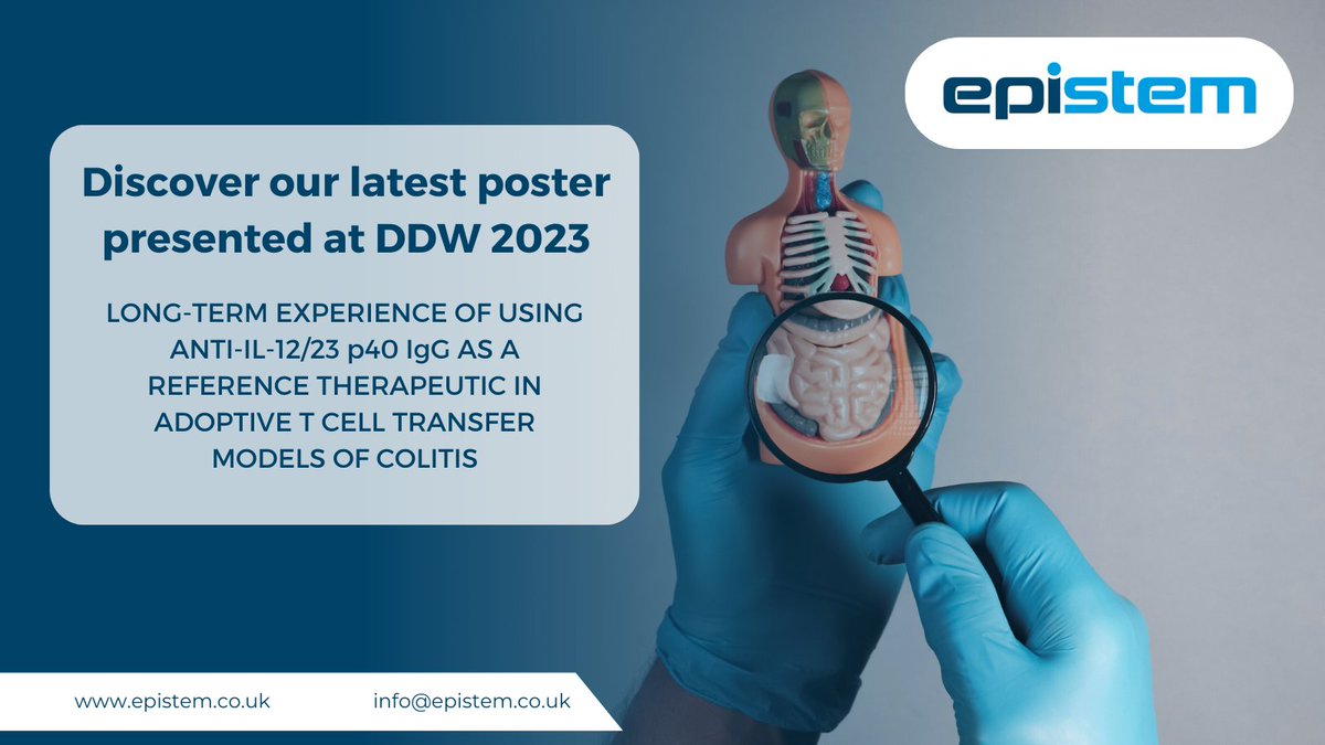 Download the poster our GI experts presented at the recent DDW 2023 in Chicago at the link below:

epistem.co.uk/resources/down…

#DDW2023 #biotech