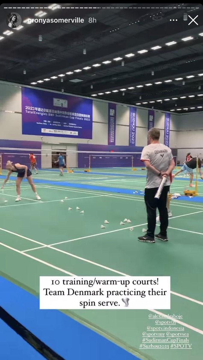 @bwfmedia Denmark Team practising spin serve 😂👍🏽 @BadDK