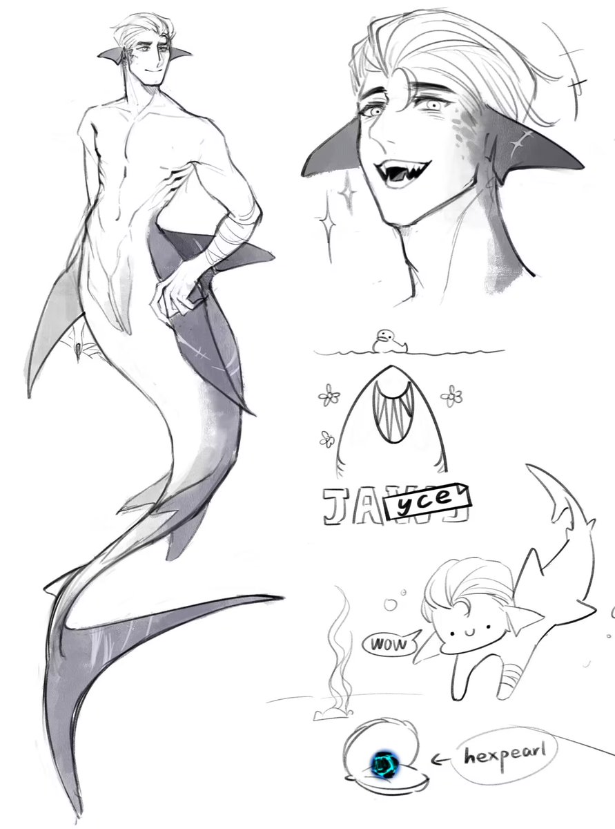 jun_stillsleep's tweet photo. As the youngest hunter and collector around te coral reef,Jayce is really a friendly and curious boy…🦈
(I think there need more mermaids) https://t.co/Fi4WW7bbhs