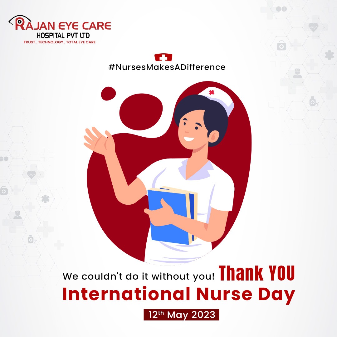 On this day, we thank nurses for their unwavering commitment and honor their courage, kindness, and selflessness in caring for others.

#InternationalNurseDay #ThankYouNurse  #NurseAppreciationDay #NursesMakeADifference  #NursingCommunity #RajanEyeCare #EyeHospital #EyeCare