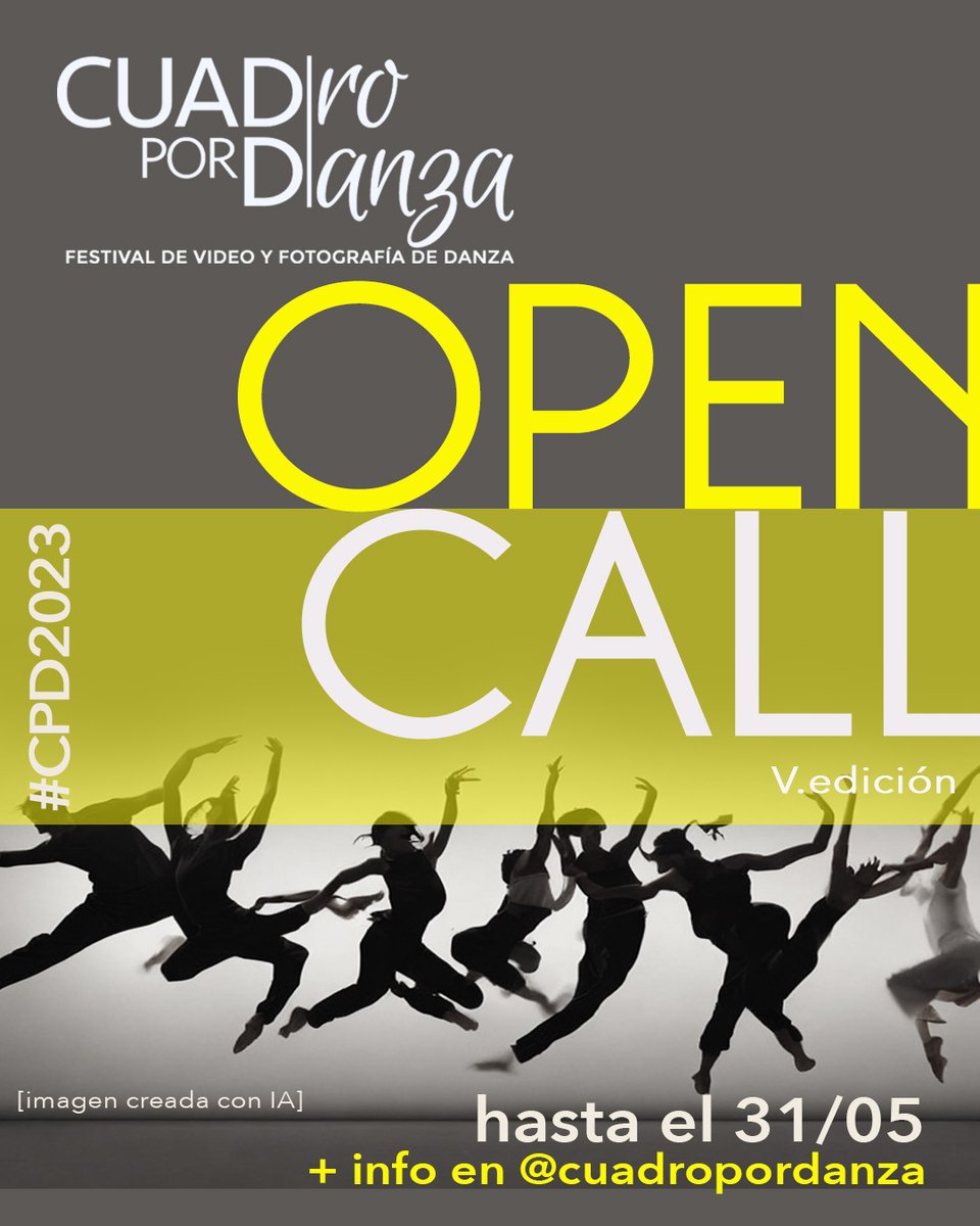 iberna21's tweet photo. Sigue abierta la convocatoria internacional de #CuadroporDanzaFestival hasta el 31/05 - reciben fotografías y audiovisuales de danza (cine, video, animaciones) - Consulta las bases aquí: https://t.co/Ox5H7XEGPb #Videodanza #Fotografiadedanza #Festival https://t.co/ANmLsZcOJB
