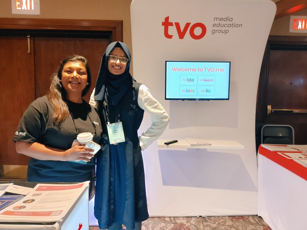 sadia_h97's tweet photo. Good morning Tech Educators! It is Day 2 of the OCTE spring conference, and TVO will be here all morning at the vendor fair. Come visit in between your sessions for resources on media, communications, business, and, of course, TECH! https://t.co/LcMQU6aAnU @iniyal @OCTEOntario https://t.co/my4uAMKCuW