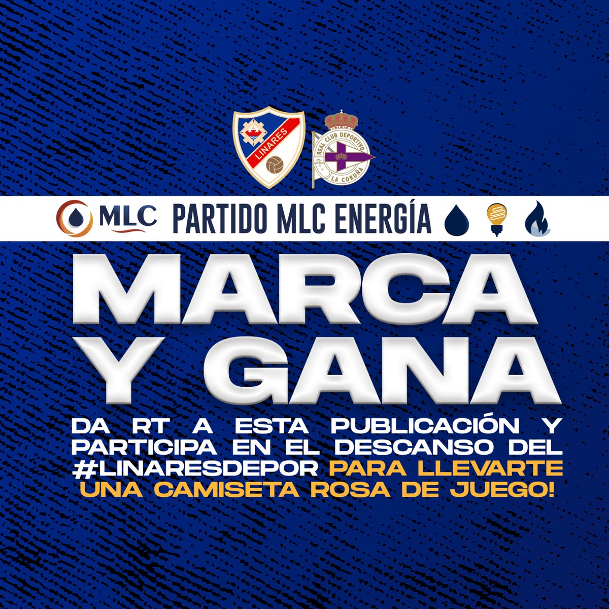 ⚽ MARCA Y GANA una camiseta rosa del #LinaresDeportivo gracias a nuestro patrocinador principal, @MLCcarburantes.👕🩷

Haz RT y podrás participar para anotar desde el centro del campo en el #LinaresDepor.🧐🎯

#ElLinaresEresTÚ 💙