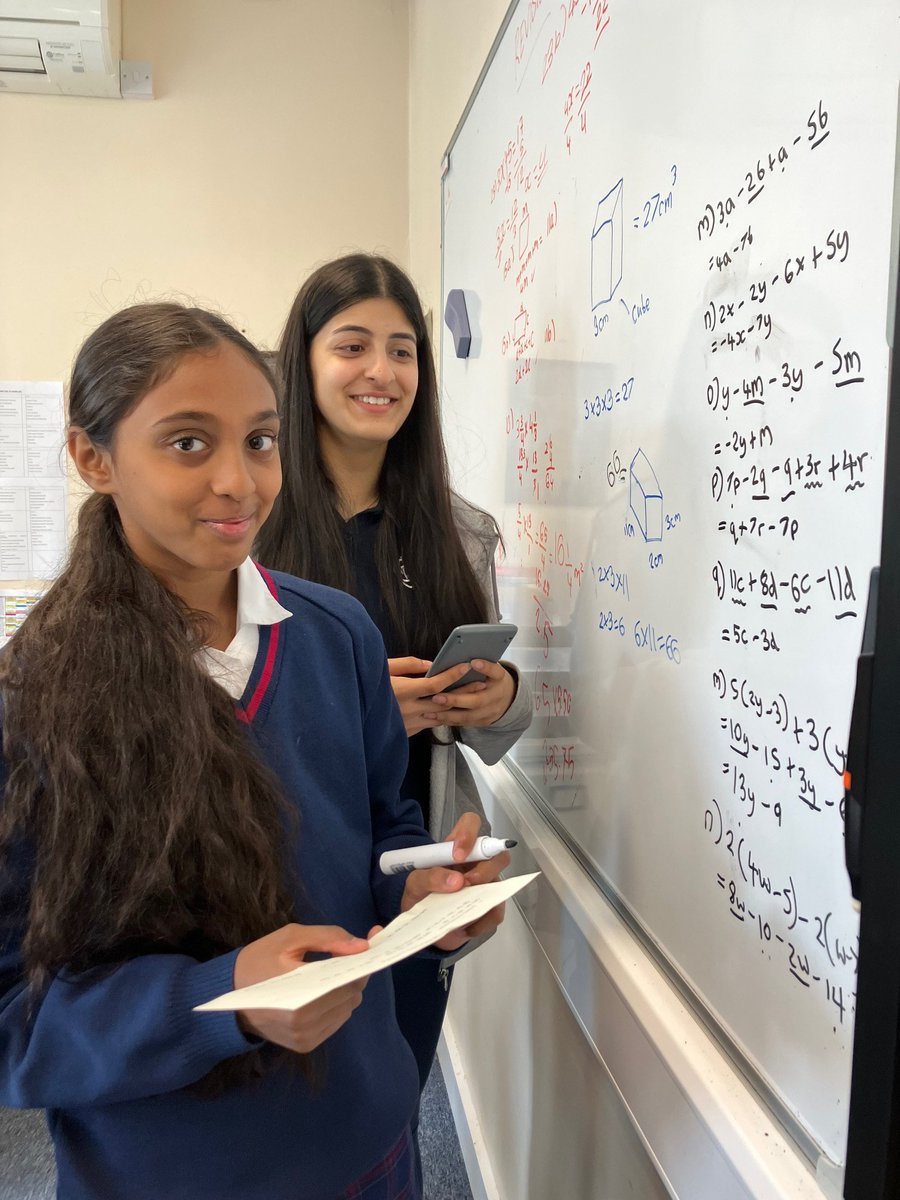 NWC_Maths's tweet photo. Lovely year 12 mathematicians
@NorthwoodGDST
have been supporting year 7s with their revision in mathematics. Lots of exam-style questions were attempted on maxi whiteboards and in exercise books. You can do this, year 7s! 💪🧮✍️ https://t.co/ZamRazVtpV