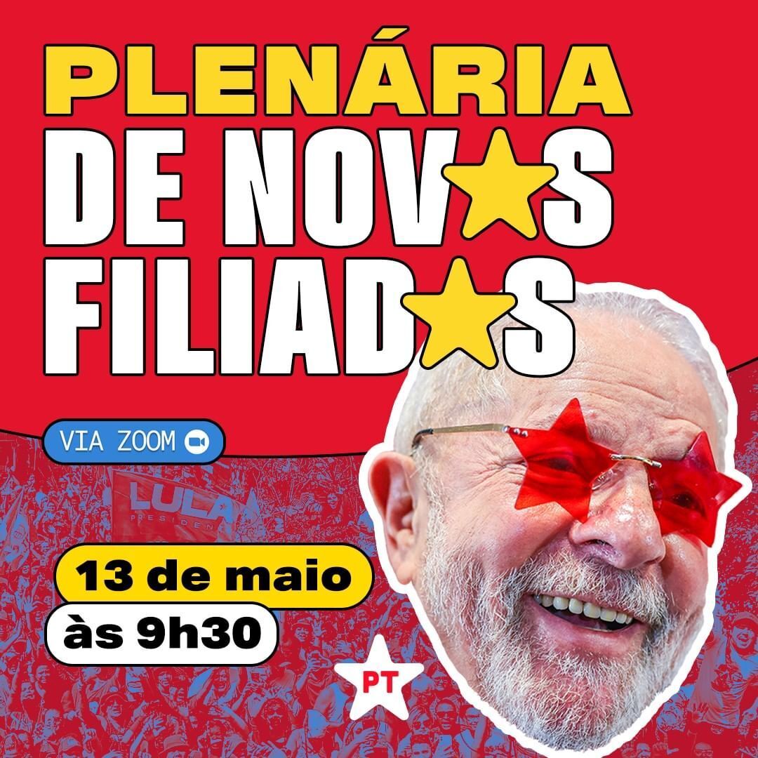 ricardoptal's tweet photo. Bora, Moçada! Amanhã (13 de maio) tem plenária de boas-vindas e pra se inscrever é só acessar https://t.co/SEFXqOEKXh.

Essa é uma atividade para receber e acolher todas as pessoas que se filiaram nos últimos meses. Vem conhecer o PT, o partido que defende você. https://t.co/EfBfhKgYQs