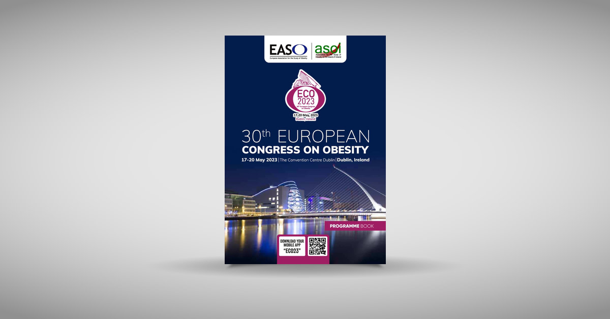 Over 80 sessions and hundreds of presentations across #obesity research, clinical practice, prevention and public health await you at #ECO2023

Check out the full scientific programme below👇
publuu.com/flip-book/1260…

<a href="/EmmaBoyland/">Prof. Emma Boyland</a> 
@Carel_leRoux
<a href="/ASOIreland/">ASOI</a>
@EASOPresident