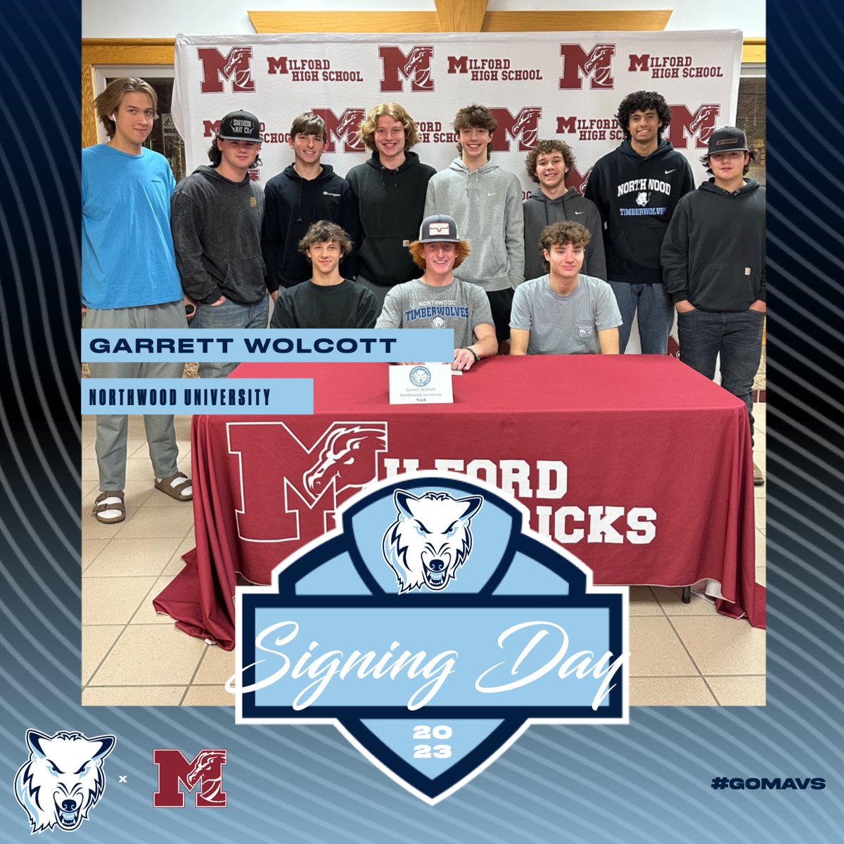 MilfordSport's tweet photo. @LakesVC @BruceMaverick @MavPack14 @HTLSports BOYS TRACK &amp; FIELD | Garrett Wolcott is excited to continue his track career as he is headed to Northwood University! #GoMavs https://t.co/uB0iXuzBjZ