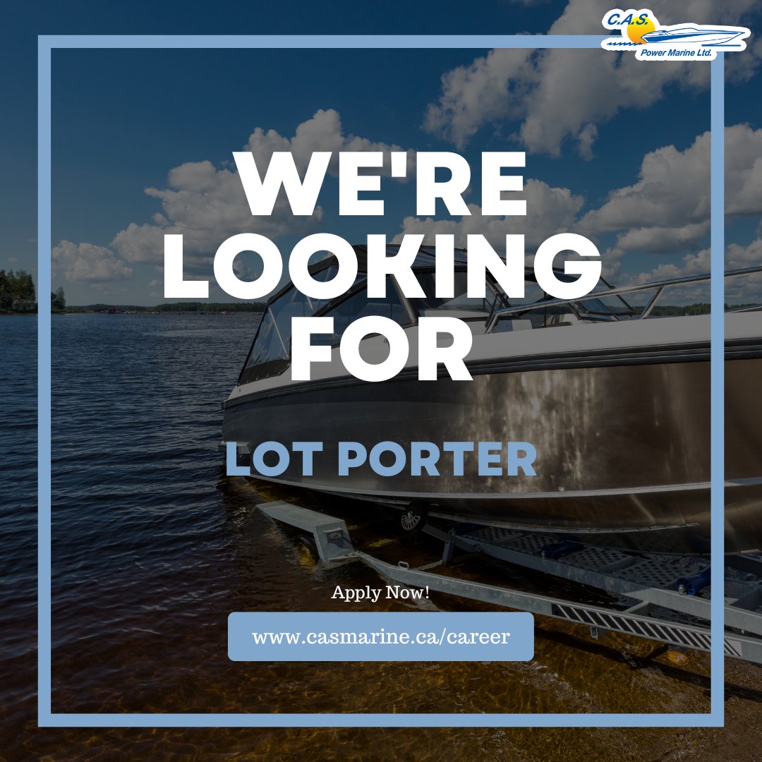 🚣‍♀️Looking for a new career opportunity? Come join the crew at C.A.S. Power Marine Ltd! We're hiring motivated and customer-focused enthusiasts to join our team in Ayr, Ontario. Apply today! #CASPowerMarine #NowHiring #AyrOntario