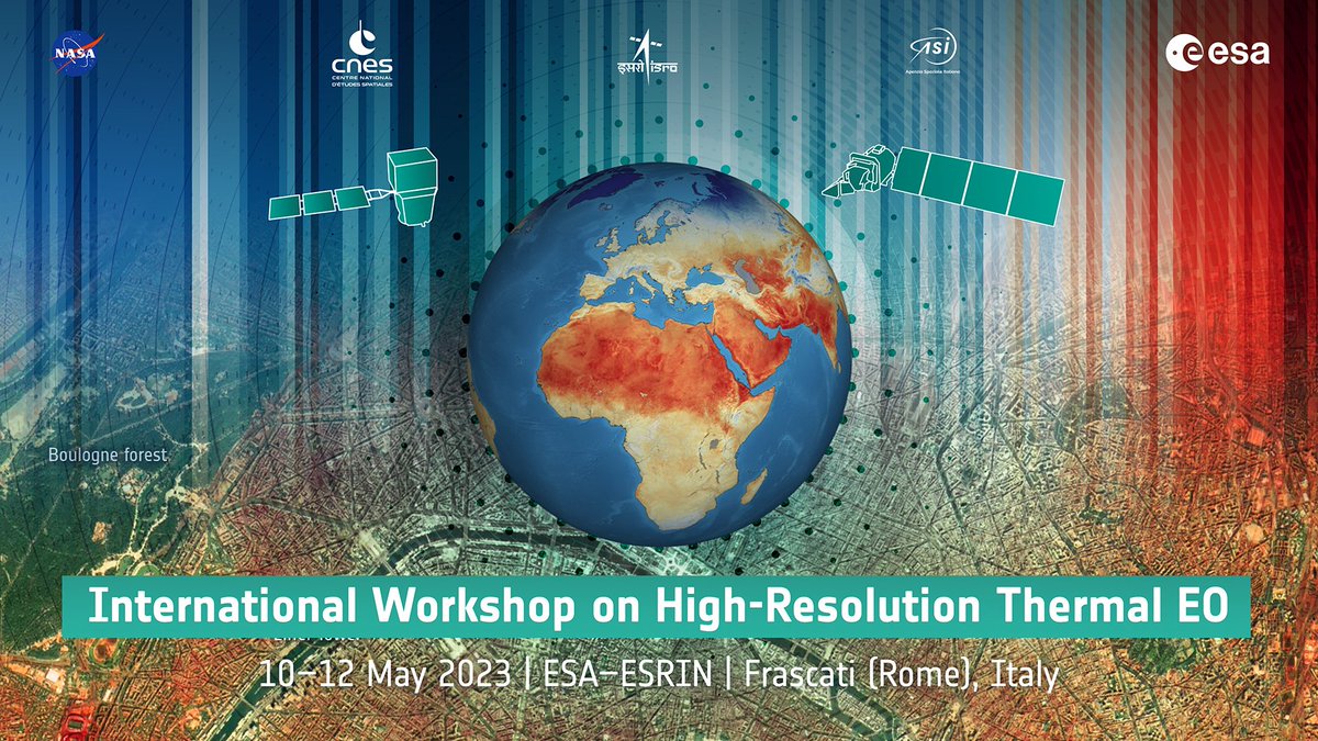 🫂The 1st International High Resolution #Thermal #EO workshop finished today @esa #ESRIN and it was a pleasure to welcome >300 participants from all over the 🌍 to talk about the new upcoming thermal missions, including the @CopernicusEU Land Surface Temperature Monitoring, LSTM.
