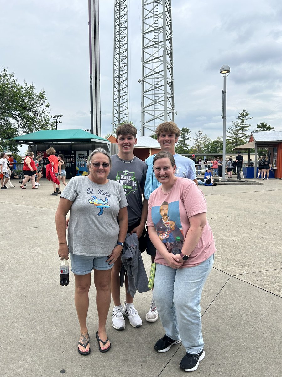 jillbollenbache's tweet photo. One last ride with two seniors!  @MrsRibichBHS  and my favorite new ride!! Thanks Sam and Chance for the invite!!
#KingsIsland https://t.co/uSB8EqZVca