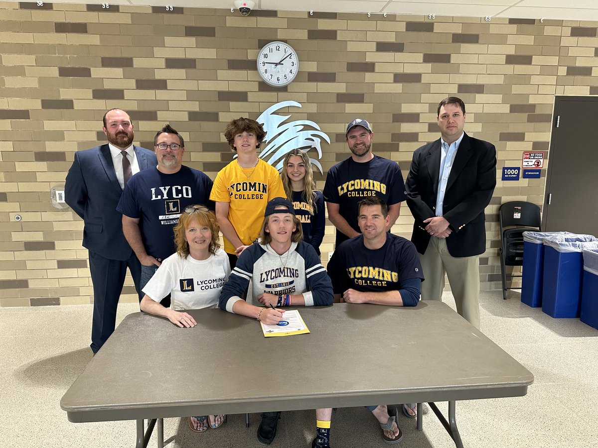 Ross Eyer signs his letter of intent to play football at Lycoming College!