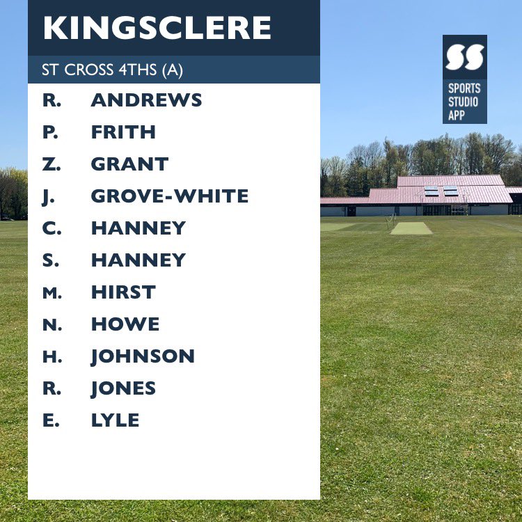 TEAM NEWS: 

After last weeks washout we get our 2023 season started with a trip to St Cross 🏏 ☀️