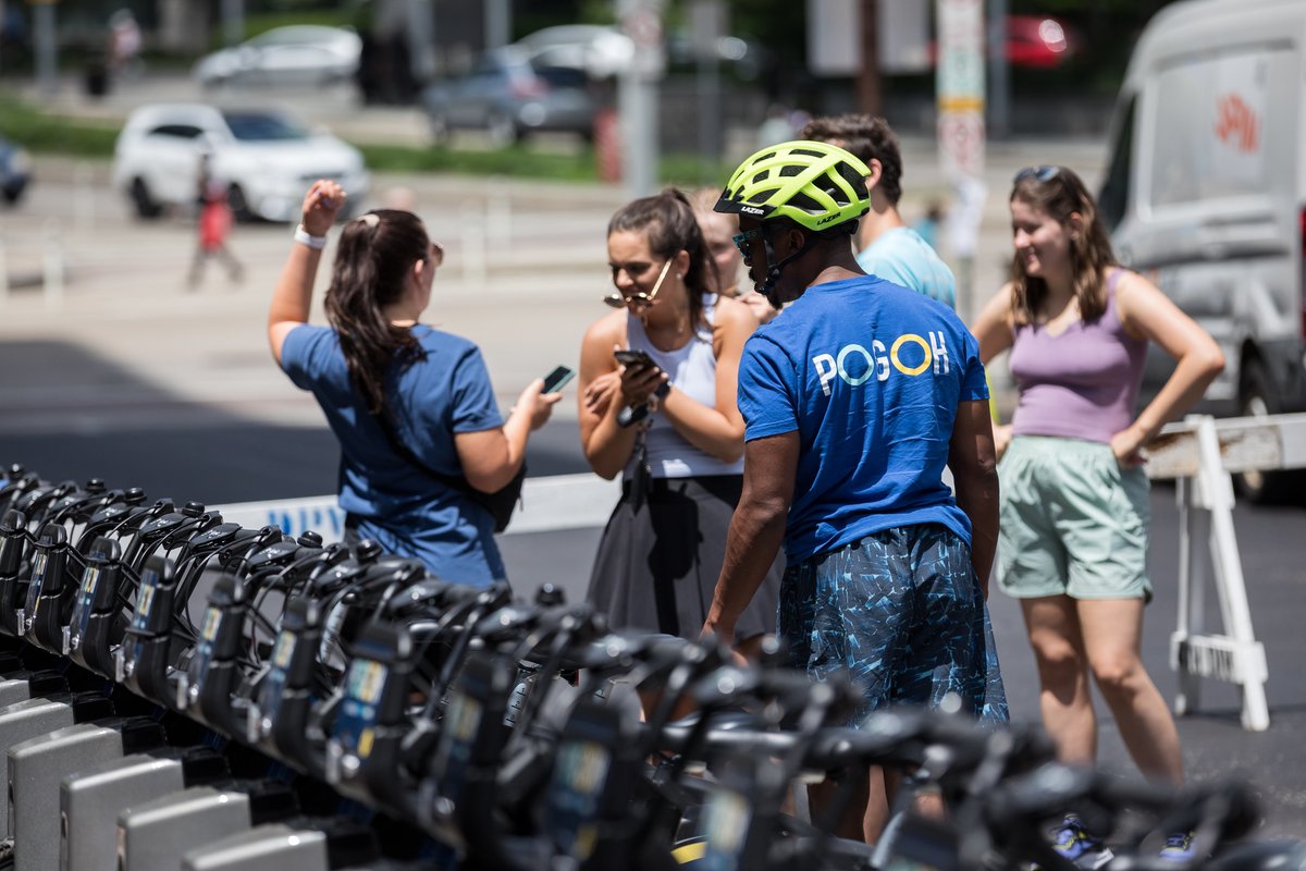 openstreetspgh's tweet photo. ⚡🤝🚲 Meet the awesome people behind @pogohbikes , live and in-person at OpenStreets! POGOH is staffing stations on and around the route to help you create an acct and learn about the bike share.

❗Remember, don’t leave your POGOH bike unattended while enjoying the festivities https://t.co/SWnvbfIt8K