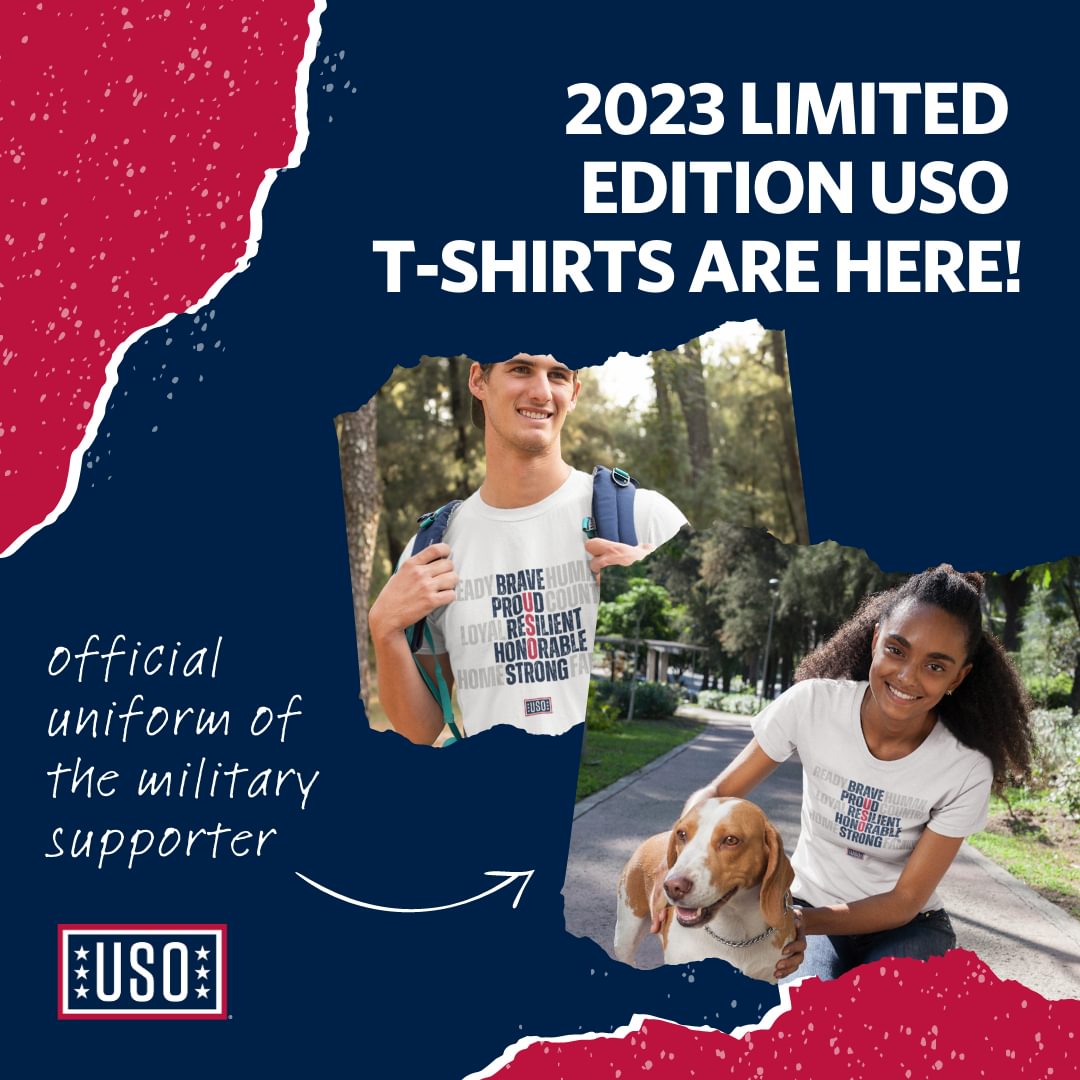 For 12 years, the USO’s T-shirt campaign has helped connect civilian and military communities and has provided military supporters with an opportunity to give back to our heroes. Click here to secure your official uniform of the military supporter: fal.cn/3y4jL
