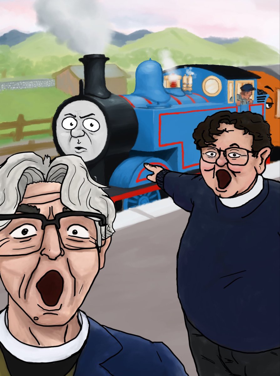 happy birthday train-people, image size:894x1200