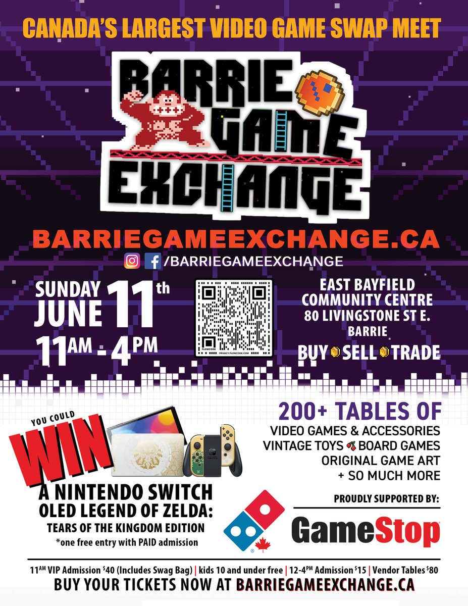 BarrieGameEx's tweet photo. We are also happy to show our first prize you can win
#oled #zeldatearsofthekingdom ##nintendoswitch

Get your event tickets now https://t.co/J2IdrfMzJO

#bge #barrie #barriegameexchange #videogames #cosplay #boardgames #prizes #funko #art #actionfigures #toys #geek #nerd https://t.co/4Q5JvhrxFy