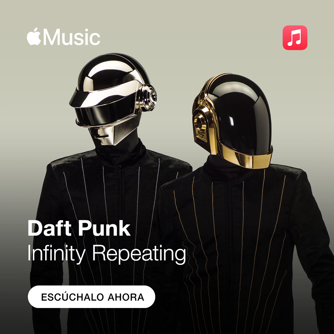 sonymusicmexico's tweet photo. Estamos repitiendo infinitamente #InfinityRepeating 😵💫💥 de @daftpunk en @AppleMusicES
https://t.co/LNQsap3rMB https://t.co/4fzkTh2m1Q