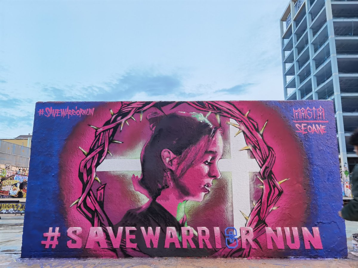WarriorNunSpain's tweet photo. Y por fin está acabado!
¿A que es precioso?
Finally done!
#SaveWarriorNun #WarriorNun #WNSpain #StreetArt #bcnstreetart https://t.co/XSo4hTz1Qw