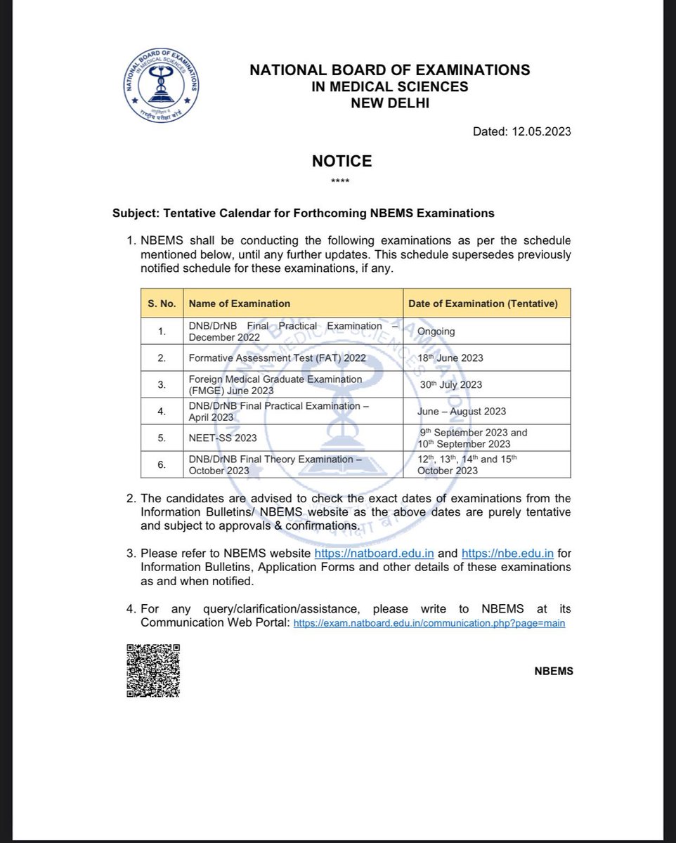 Tentative date for #FMGE  EXAMS 
#medtwitter 
#NBEMS