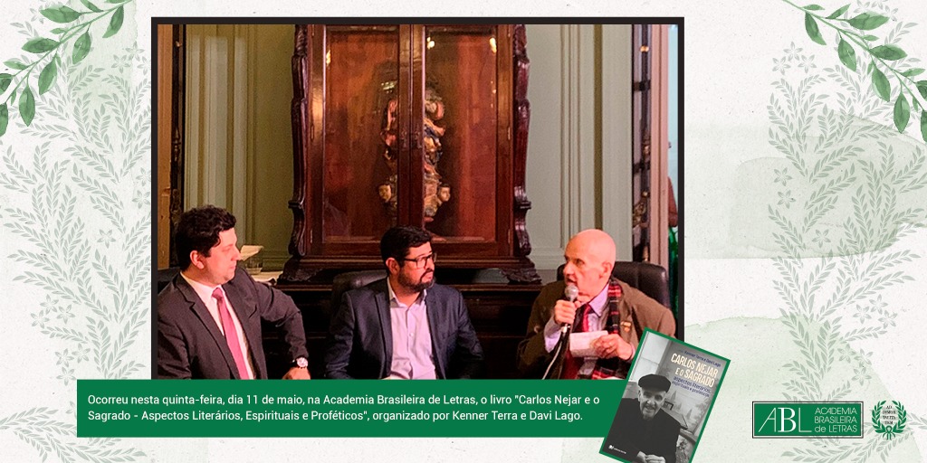 Na última quinta-feira, dia 11 de maio, ocorreu o lançamento, na sede da Academia Brasileira de Letras, do livro que celebra a obra de um dos mais importantes escritores brasileiros de sua geração: Carlos Nejar.

#CarlosNejar #LiteraturaBrasileira #AcademiaBrasileiraDeLetras