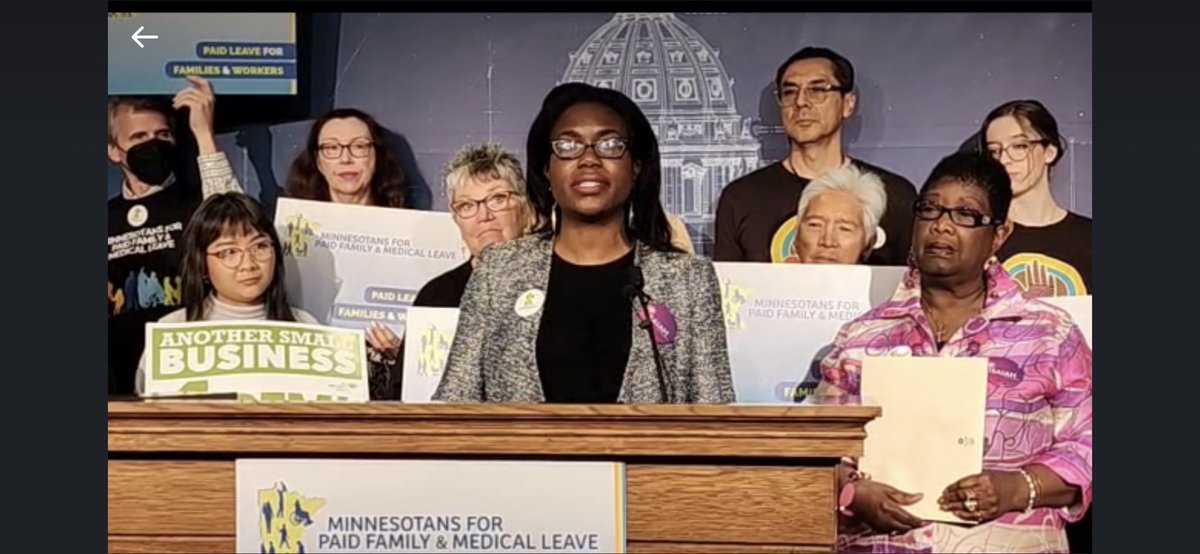 Was proud to MC today’s @mn4pfl press conference to celebrate paid family & medical leave being discussed in conference committee on the Friday before Mother’s Day. 

Getting this bill to Gov Walz’s desk is a real gift to mothers & to all Minnesotans! #mnleg #PaidLeaveMN