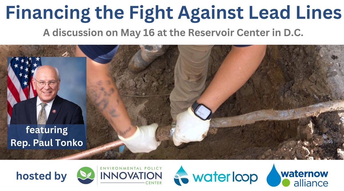 Environmental Policy Innovation Center (@epiconservation) on Twitter photo Looking forward to joining <a href="/RepPaulTonko/">Paul Tonko</a>, <a href="/EPA/">U.S. EPA</a>, <a href="/WhiteHouse/">The White House</a>, <a href="/waterloop/">Miranda Francis</a>, <a href="/WaterNowOrg/">WaterNow Alliance</a>, <a href="/EnvDefenseFund/">EDF</a> and others in person on Tuesday, May 16th at <a href="/ReservoirCenter/">Reservoir Center for Water Solutions</a> on financing to #gettheleadout! Join us and RSVP here: waterloop.org/blog/financing… Looking forward to joining <a href="/RepPaulTonko/">Paul Tonko</a>, <a href="/EPA/">U.S. EPA</a>, <a href="/WhiteHouse/">The White House</a>, <a href="/waterloop/">Miranda Francis</a>, <a href="/WaterNowOrg/">WaterNow Alliance</a>, <a href="/EnvDefenseFund/">EDF</a> and others in person on Tuesday, May 16th at <a href="/ReservoirCenter/">Reservoir Center for Water Solutions</a> on financing to #gettheleadout! Join us and RSVP here: waterloop.org/blog/financing…