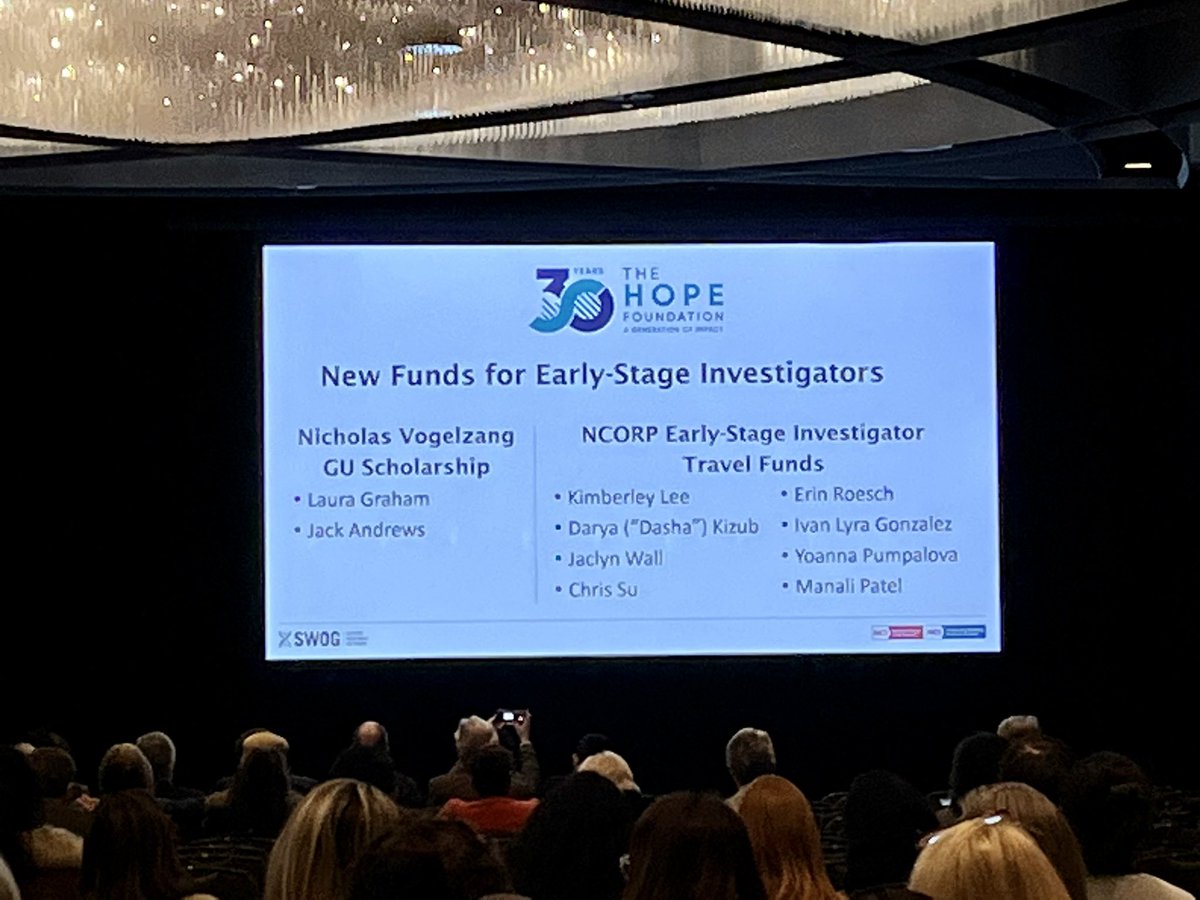 LauraEsfeller's tweet image. Congratulations to the inaugural Dr. Nicholas Vogelzang GU Scholarship winners! 🎉 👏 @LauraGrahamMD @JackAndrewsMD Lucky to have you involved w/ @SWOG GU! @SupportingSWOG #earlystageinvestigators #GUoncology #SWOGonc