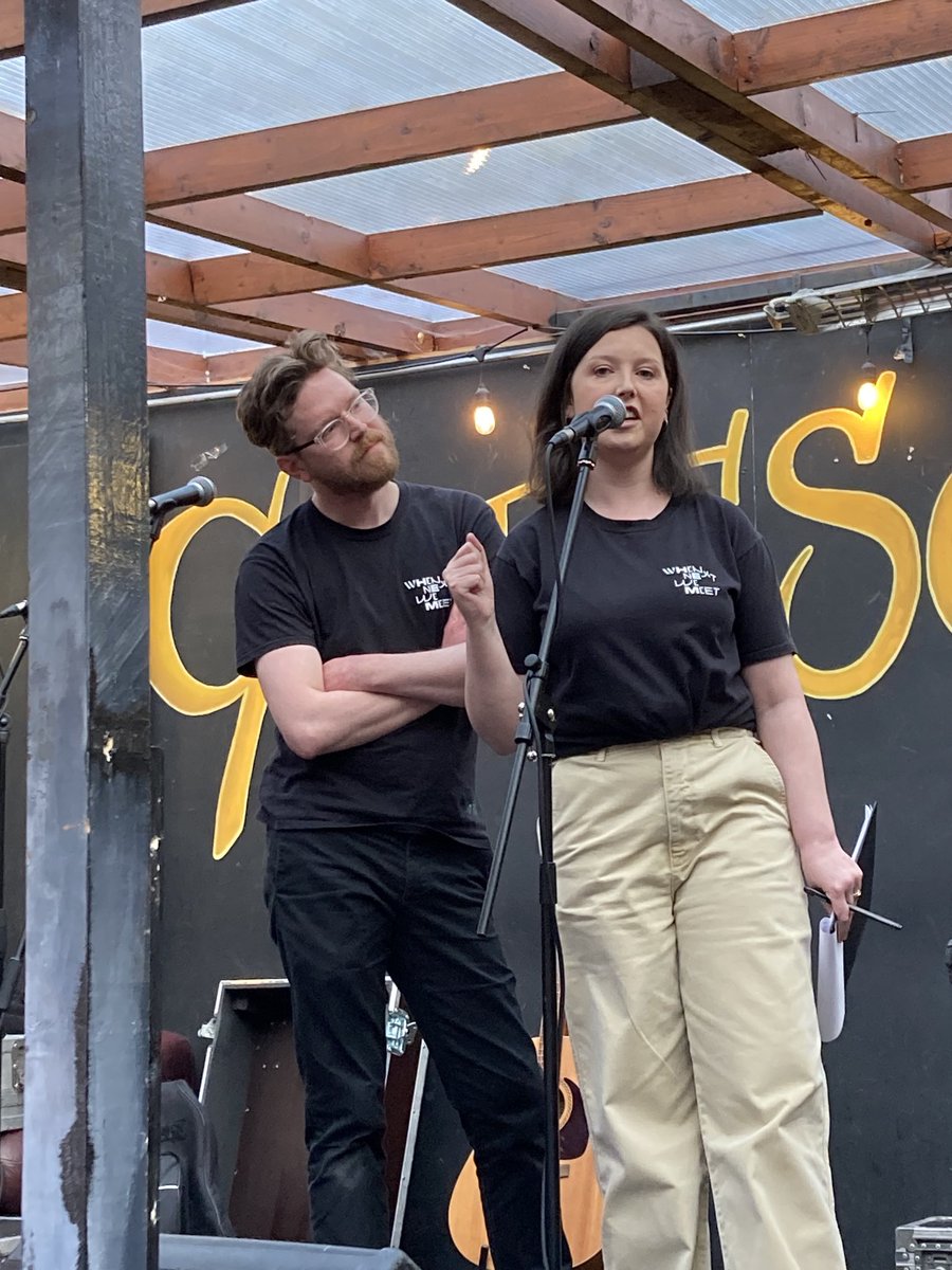 From #festivalmakers23 in #clonmel gathering straight to ⁦@RichieGleeson⁩ pub for the launch of the new festival kids on the block ⁦in #clonmel @WhenNextWe_Meet⁩ featuring ⁦@LisaHannigan⁩ and ⁦@thisistalos⁩