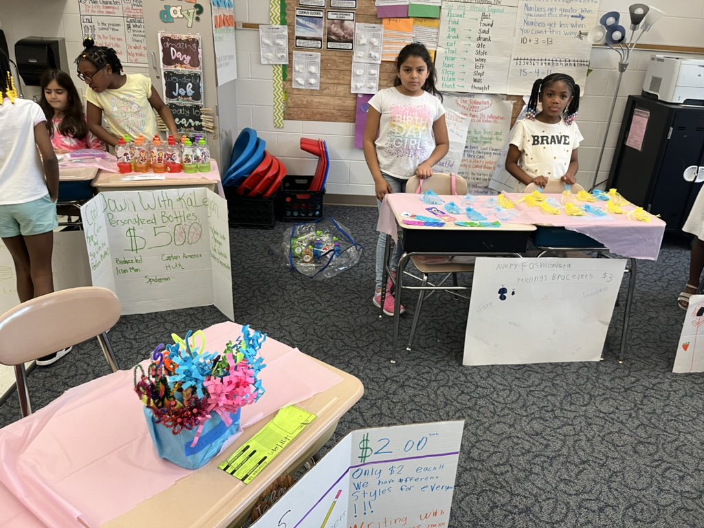 2nd grade Economics fair! Our 2nd graders created products and sold them! What a great culminating activity to end our unit! #2ndgraderocks <a href="/WilburnElem/">Wilburn Elementary</a>