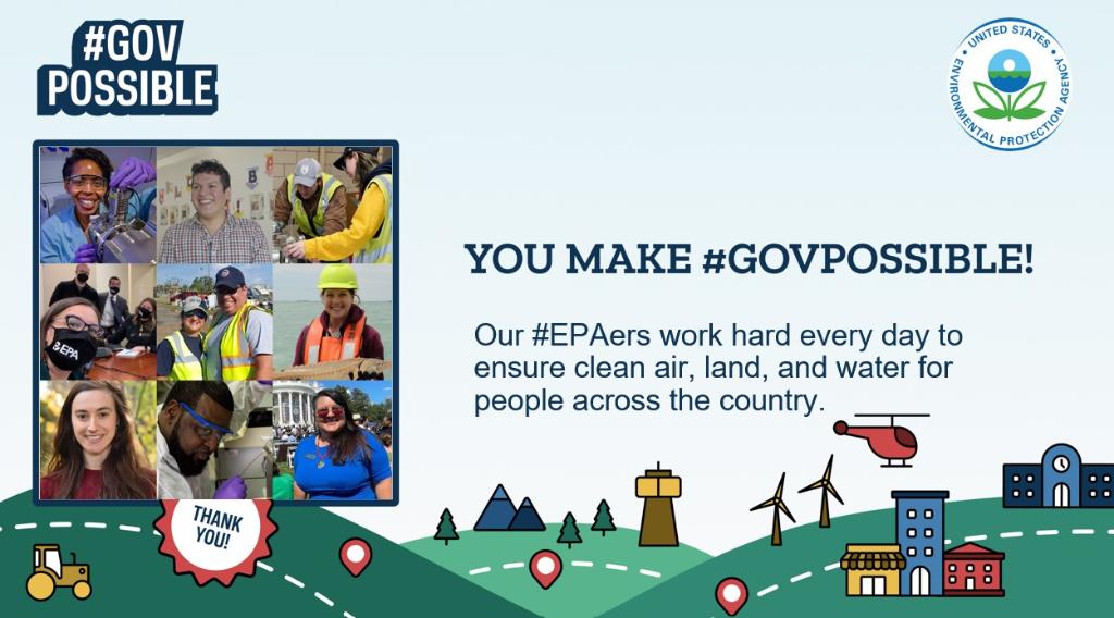🧵 Every day, public servants work hard to make an impact at the federal, state, and local levels. See how our #EPAers make every day #GovPossible 👏 👏 👏 
#PublicServiceRecognitionWeek