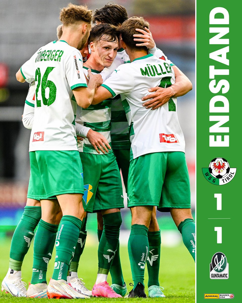 WSGTIROL's tweet photo. Puh. Das waren turbulente Schlussminuten. Am Ende halten wir die @svried1912 auf Distanz. Wichtig! +1️⃣
⏱️90’+6 | #WSGSVR | 1:1 | #WirSiegenGemeinsam https://t.co/LbdnKs0Uca