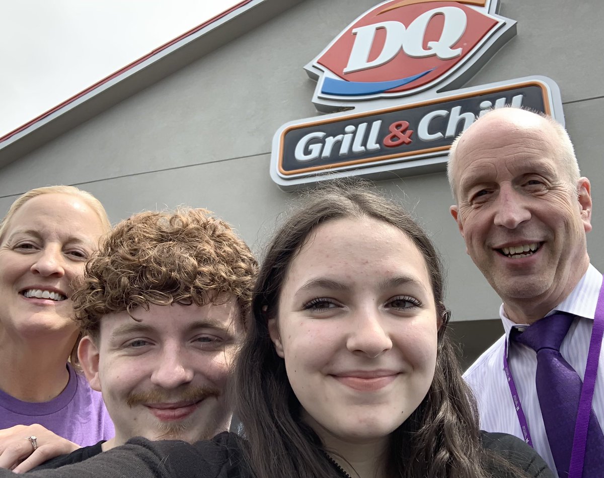 Lunch with Luebbe made a stop today at the Vandalia DQ! Enjoyed our meals and great conversation with Tori, Dawson, and Mrs. Schoenherr!