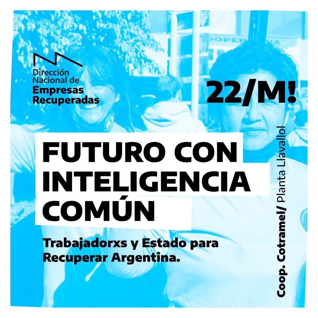 La Dirección Nacional de Empresas Recuperadas convoca junto a trabajadoras y trabajadores del sector de todo el país al acto *Futuro con Inteligencia común: trabajadores y Estado para recuperar Argentina*
🧵