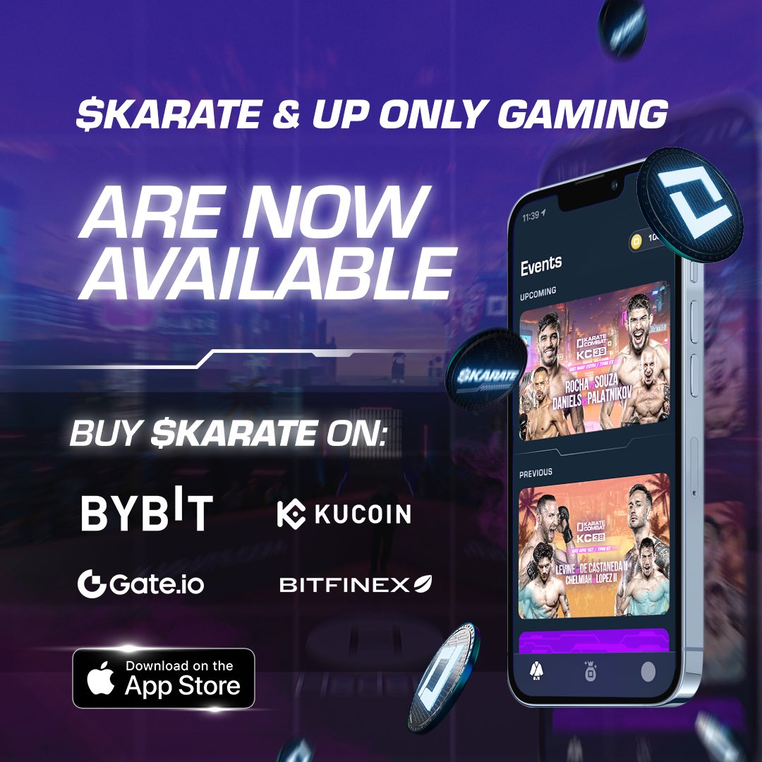 This is the reason we did it all — $KARATE and the Up Only Gaming app are LIVE! 

Download the iOS version now to collect your airdrop while supplies last. 

No iphone? Check your email and reserve your spot on the Android drop.

No patience and outside the US?  Head to