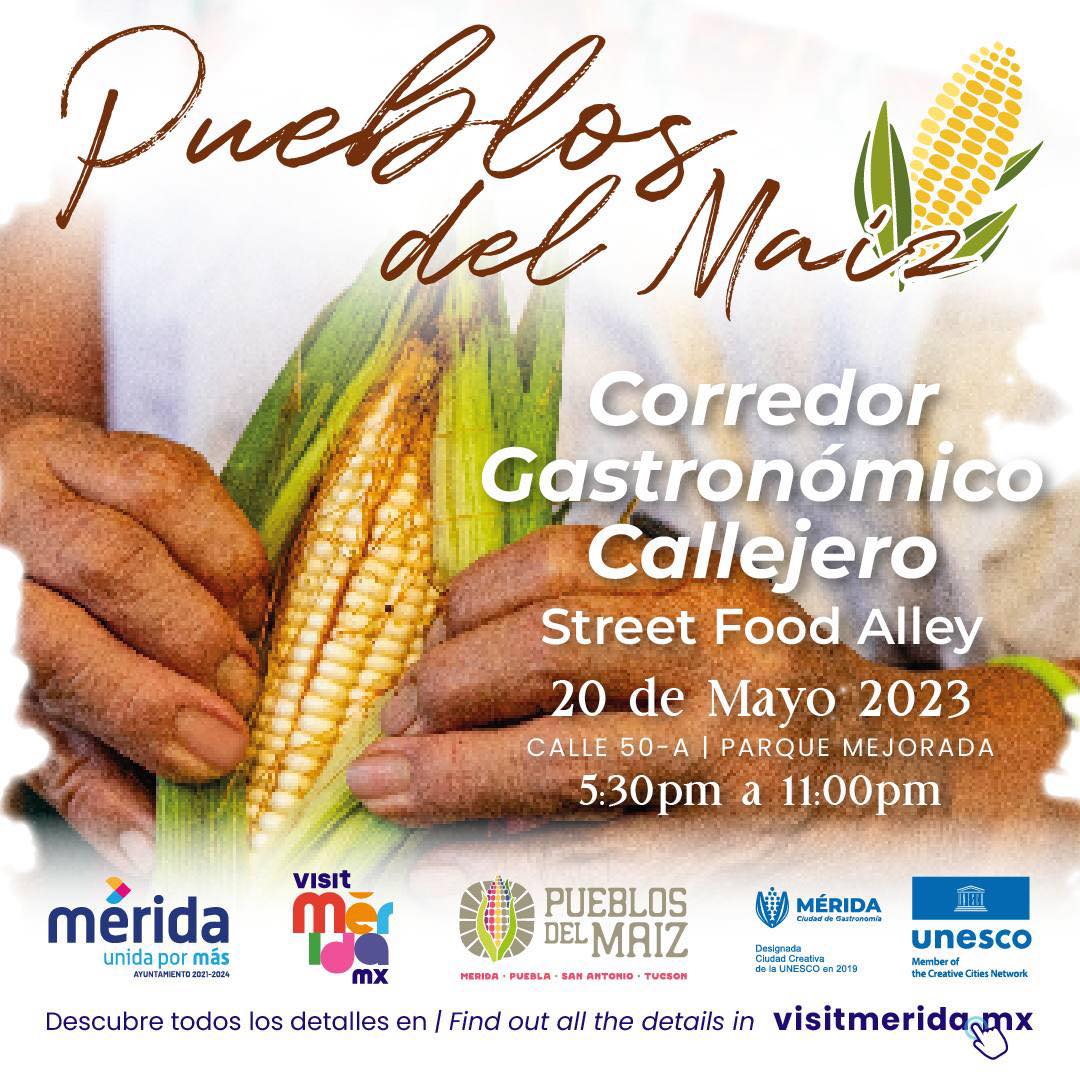 #PueblosDelMaíz2023 Este 20 de mayo acompáñanos en la 2ª edición de este evento gastronómico y conoce la importancia del maíz como símbolo de identidad en la gastronomía yucateca.
¡No te lo puedes perder!
📷 visitmerida.mx/PueblosMaiz
<a href="/VisitMeridaMx/">Visit Mérida Mx</a>  
#VisitMéridaMx #pueblodelmaíz