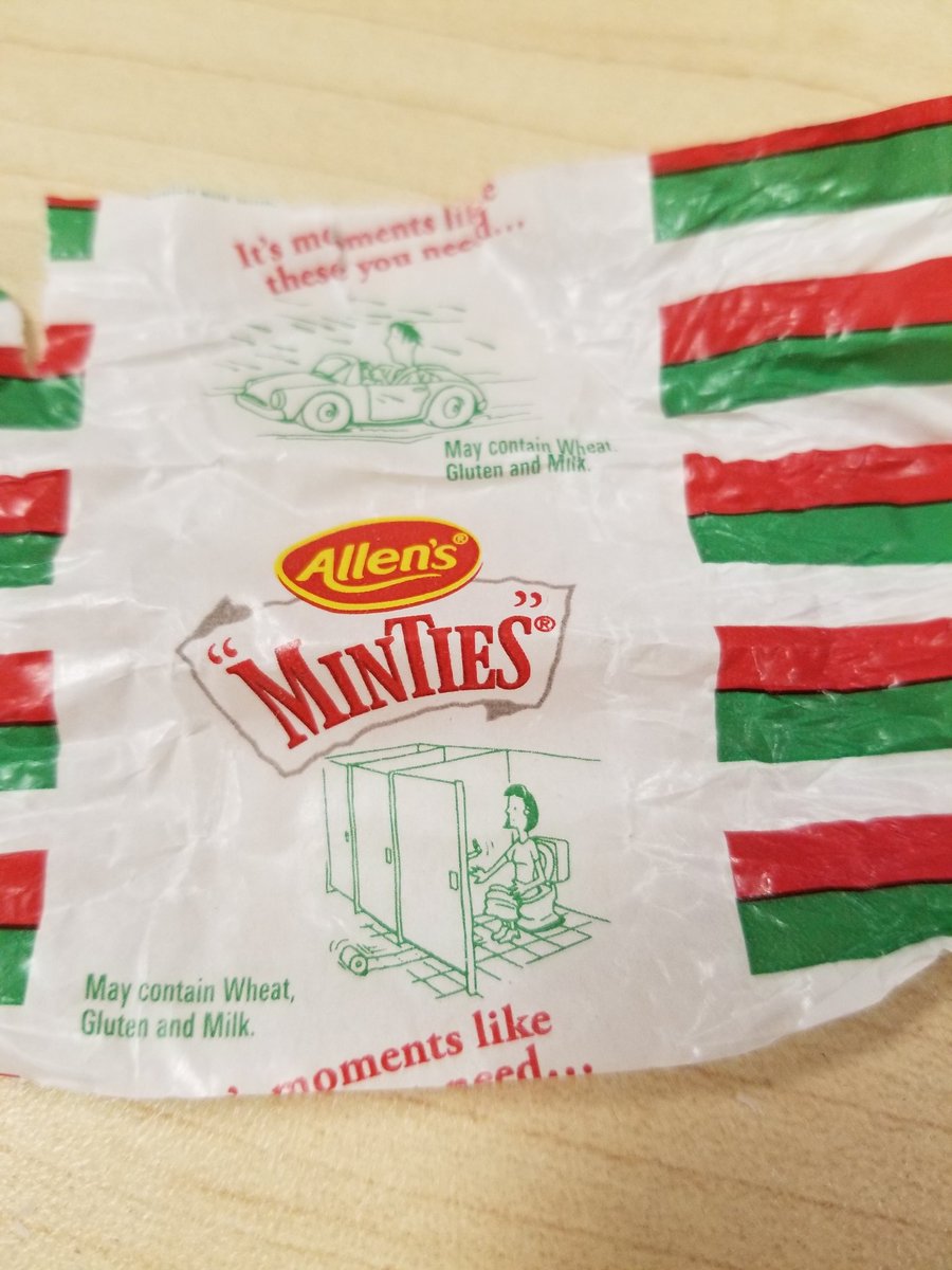 shirlyxgurl's tweet photo. @theflushed Australian candy wrapper has someone on the toilet. https://t.co/EC1xPC59tK